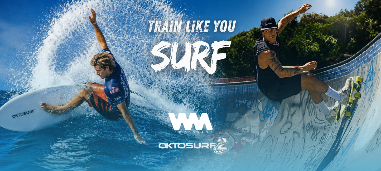 SpiceSkate OktoSURF 2 CrossRide surf training surfskate setup