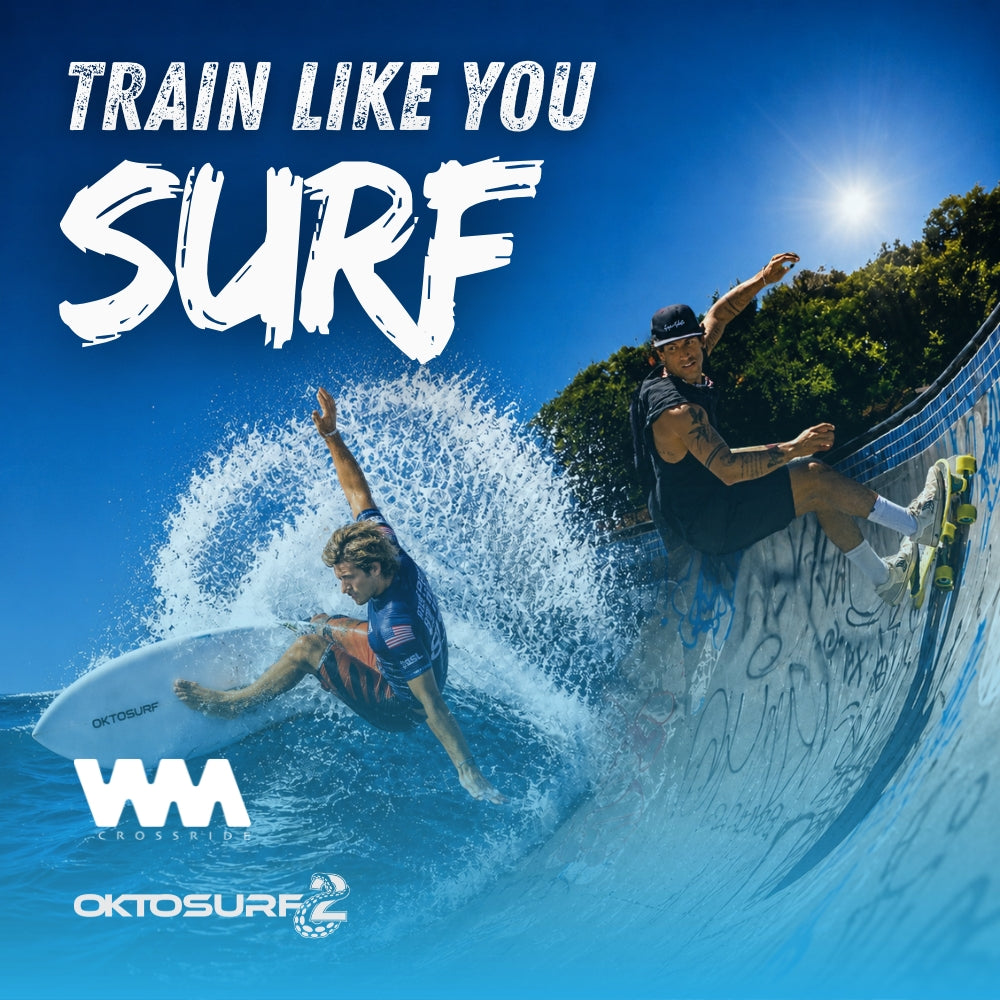 SpiceSkate OktoSURF 2 CrossRide surf training surfskate setup
