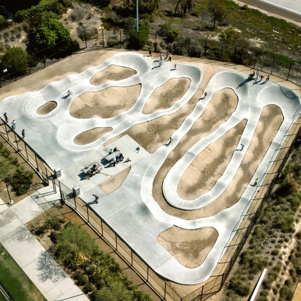 Pumptrack course for SpiceSkate OktoAIR surfskate carving and flow