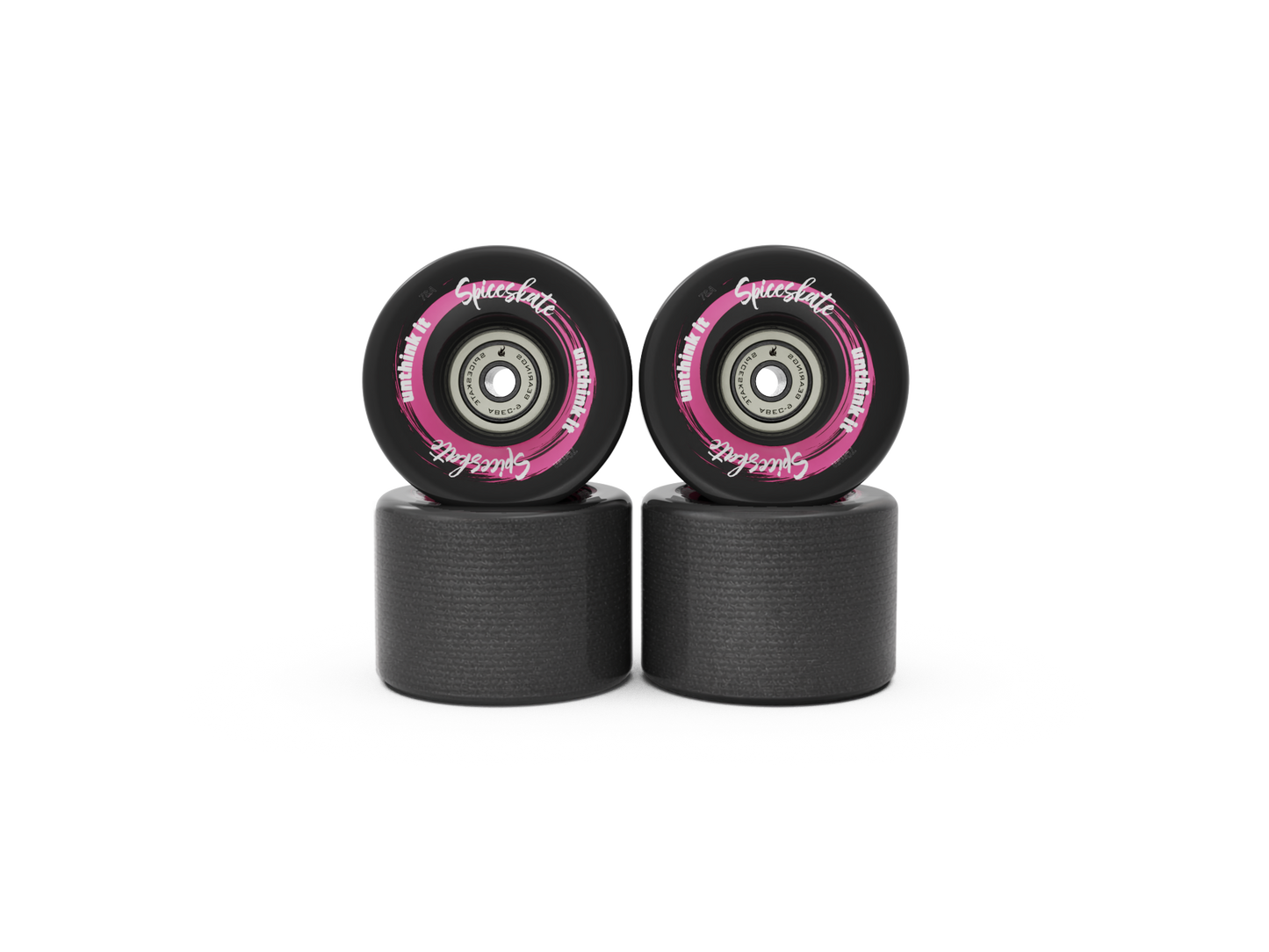 stone ground surfskate wheels 70mm with pre-broken-in surface for grip and slide control