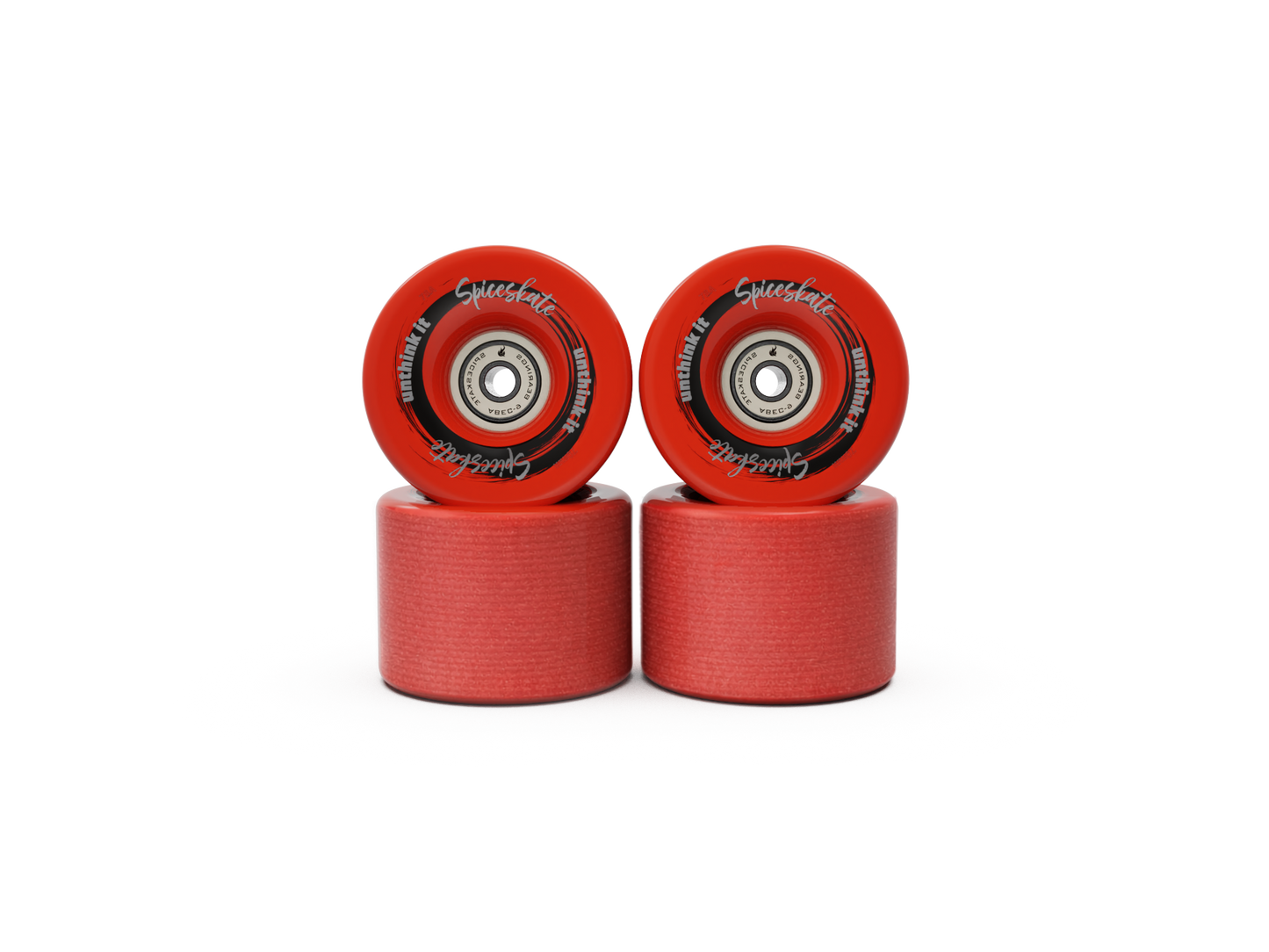 stone ground surfskate wheels 70mm with pre-broken-in surface for grip and slide control