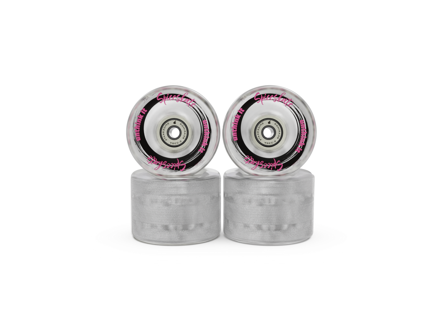 stone ground surfskate wheels 70mm with pre-broken-in surface for grip and slide control