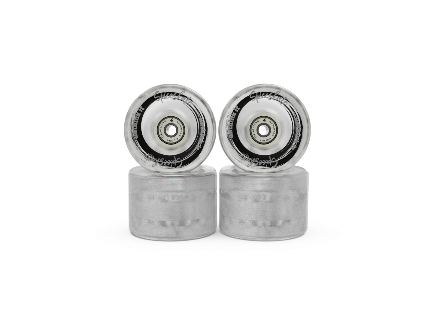 stone ground surfskate wheels 70mm with pre-broken-in surface for grip and slide control