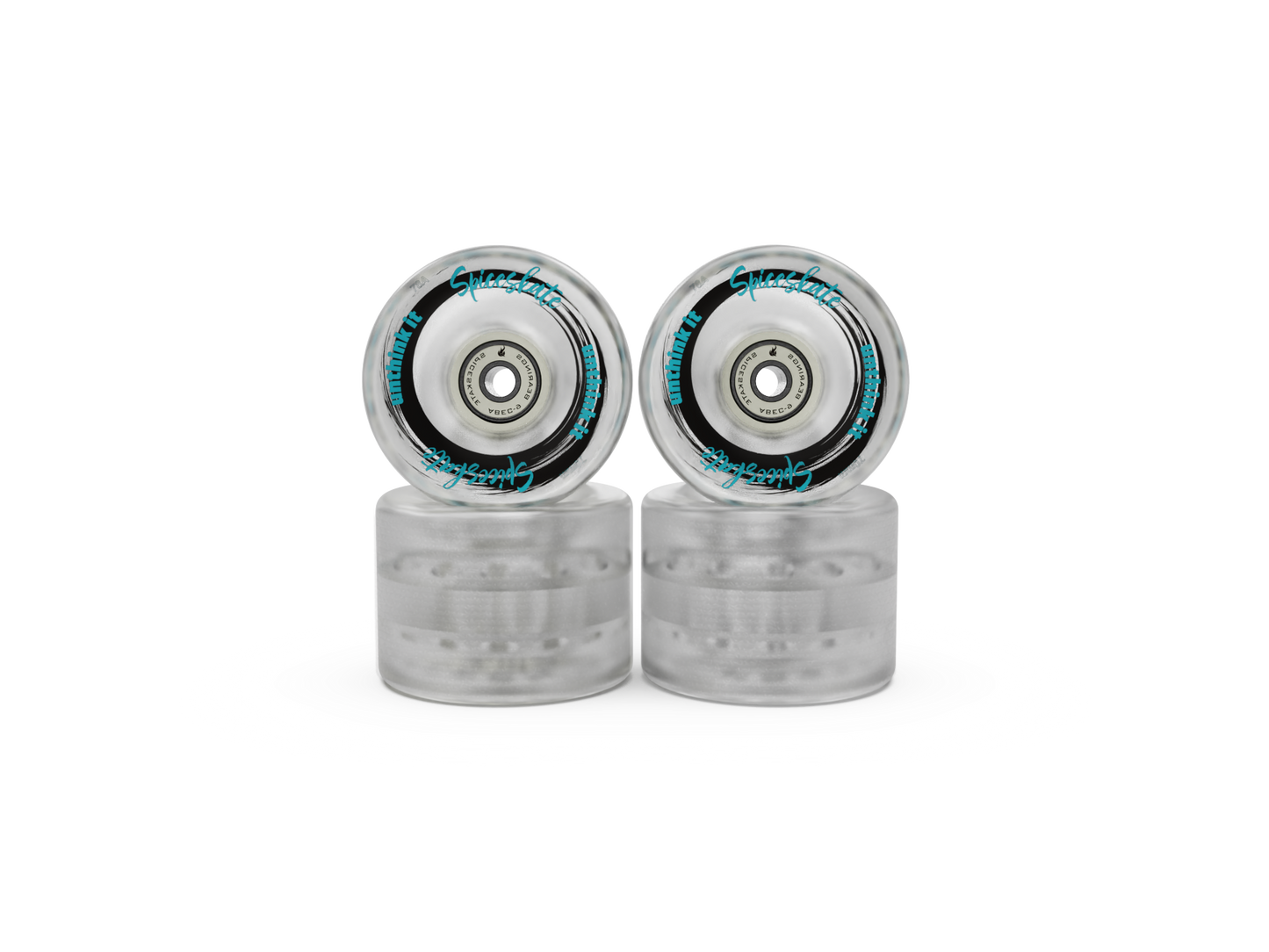 stone ground surfskate wheels 70mm with pre-broken-in surface for grip and slide control