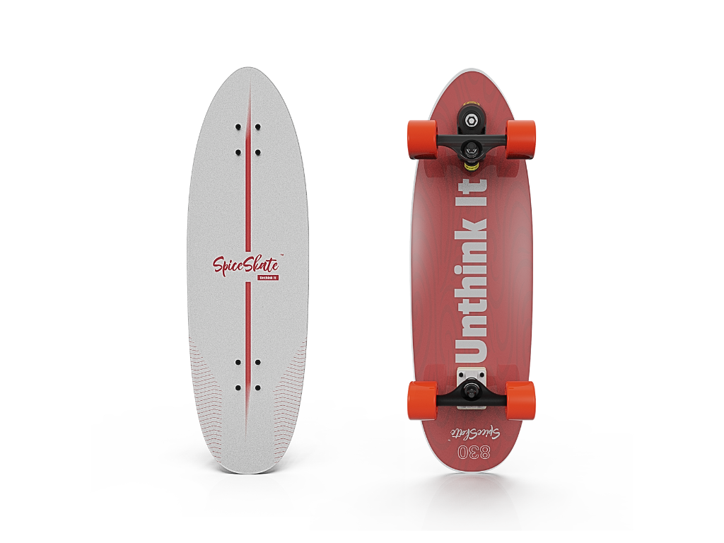 SpiceSkate 830C complete surfskate – customizable system and wheels