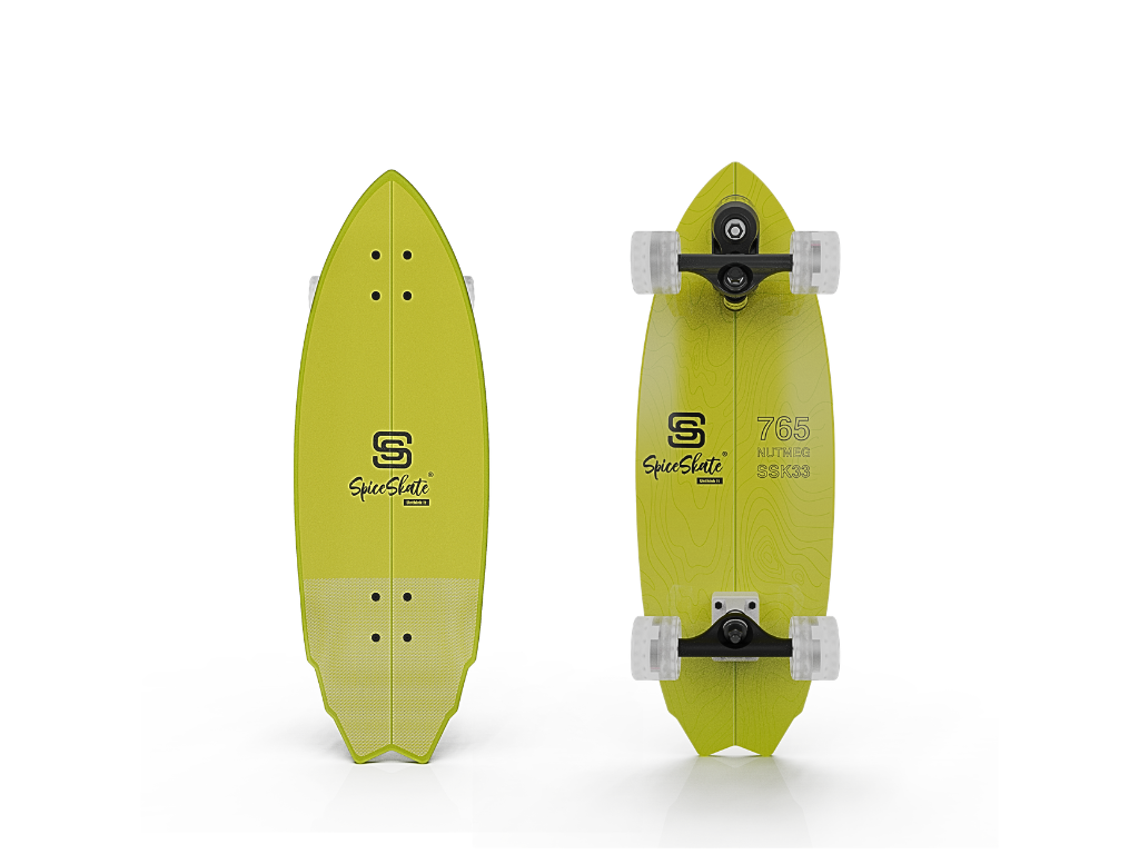 SpiceSkate 765 complete surfskate – customizable system and wheels