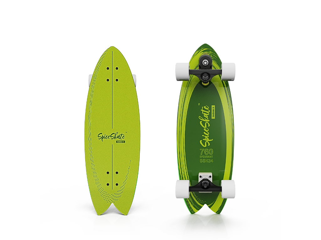 SpiceSkate 760 complete surfskate – customizable system and wheels