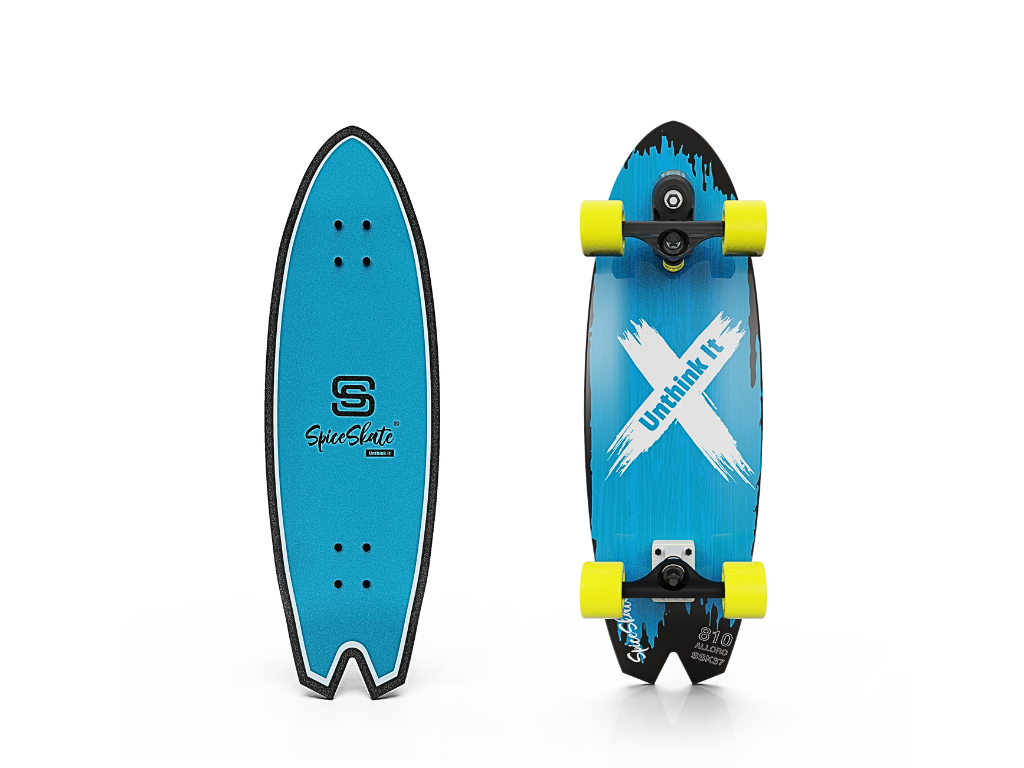 SpiceSkate 810 complete surfskate – customizable system and wheels