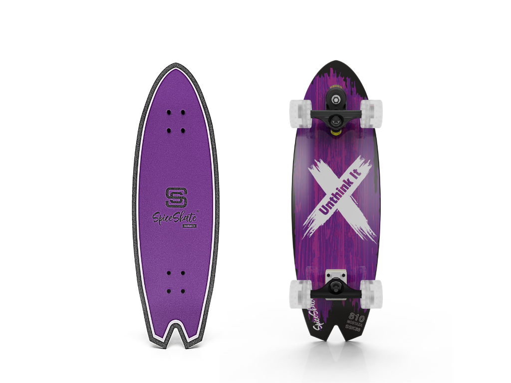 SpiceSkate 810 complete surfskate – customizable system and wheels