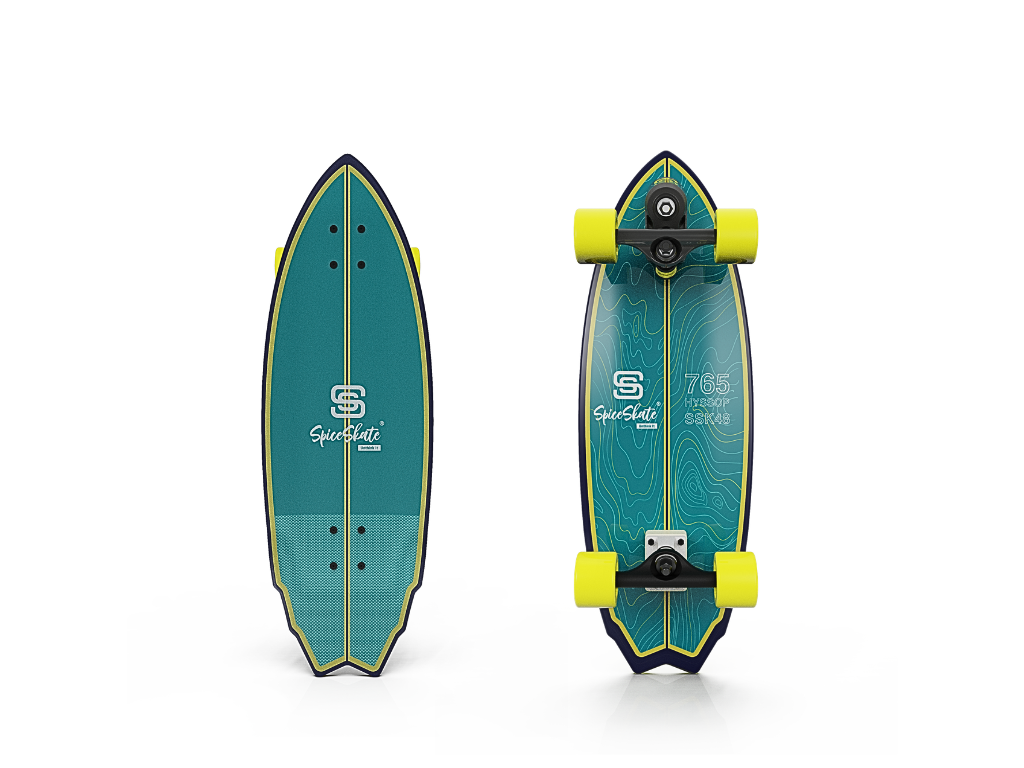 SpiceSkate 765 complete surfskate – customizable system and wheels