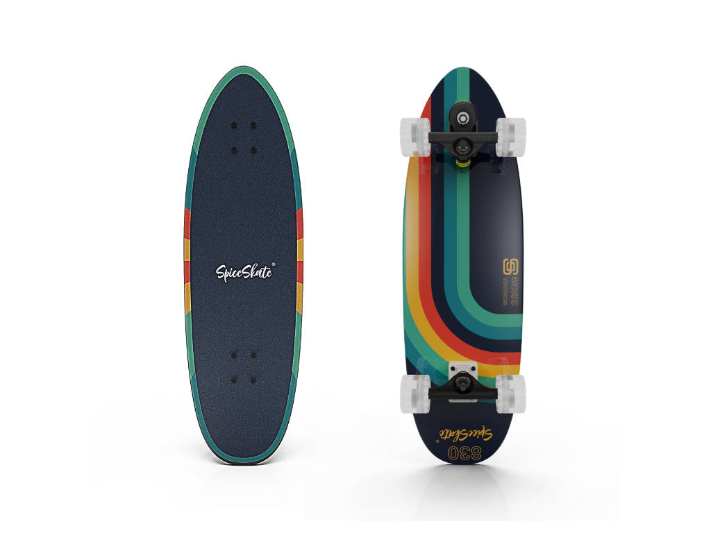 SpiceSkate 830C complete surfskate – customizable system and wheels