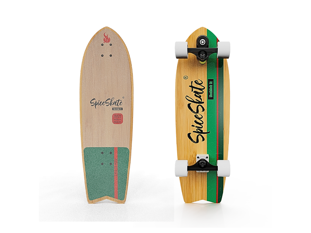 SpiceSkate 852 complete surfskate – customizable system and wheels