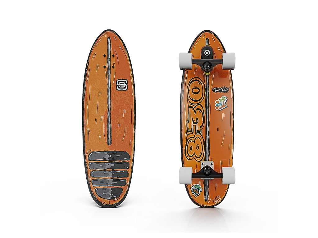 SpiceSkate 830C complete surfskate – customizable system and wheels