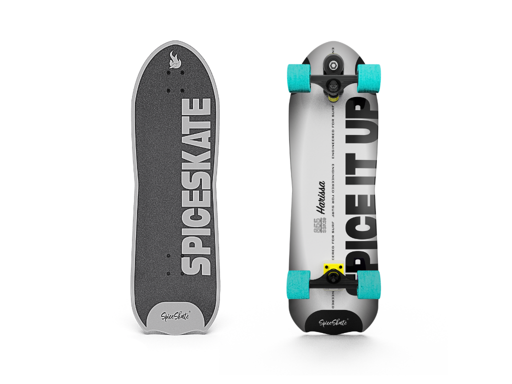SpiceSkate 855 complete surfskate – customizable system and wheels
