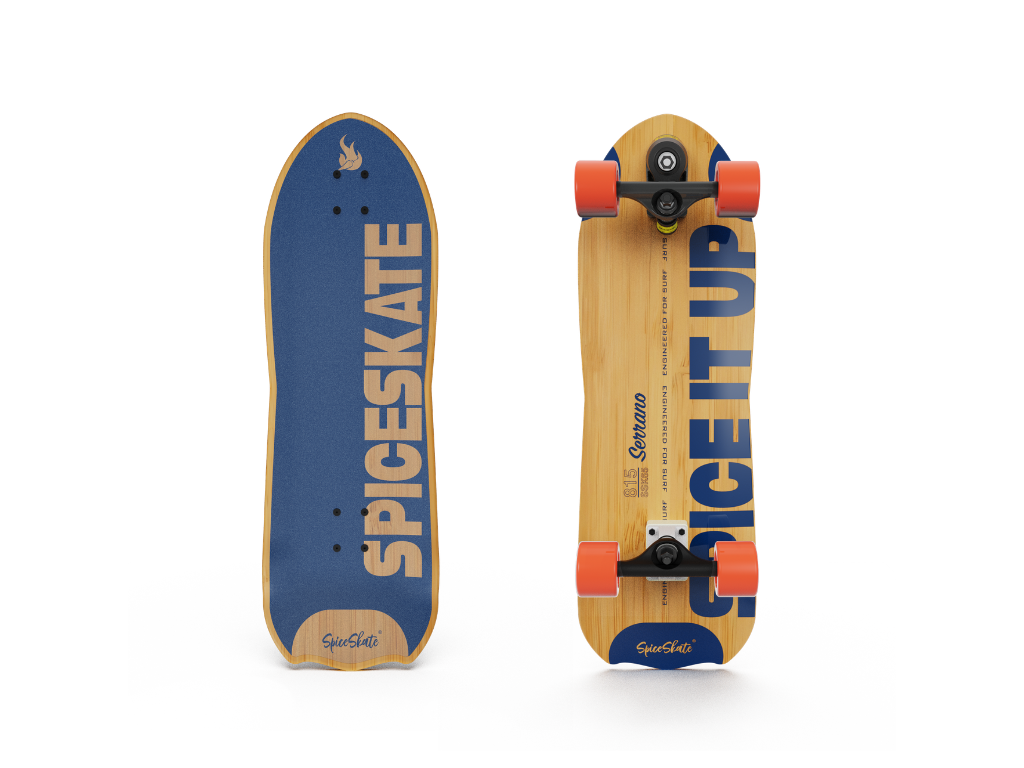 SpiceSkate 815 complete surfskate – customizable system and wheels