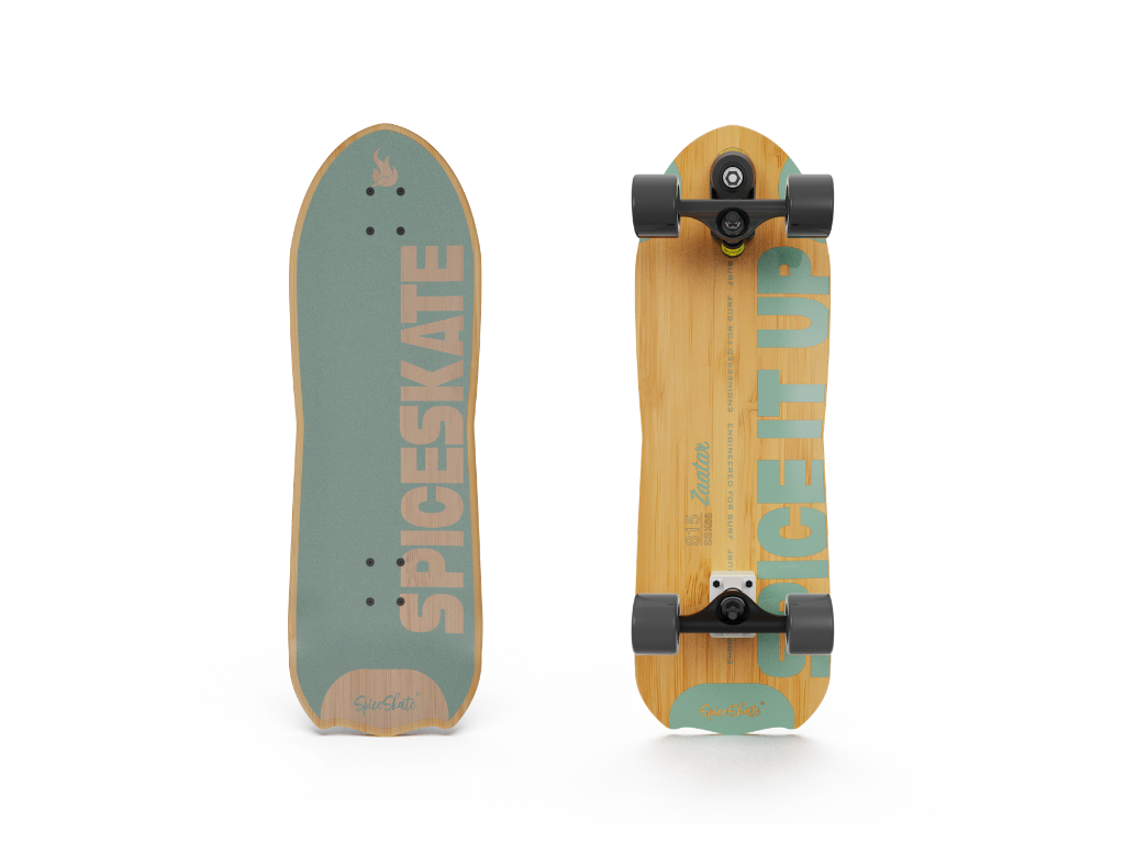 SpiceSkate 815 complete surfskate – customizable system and wheels