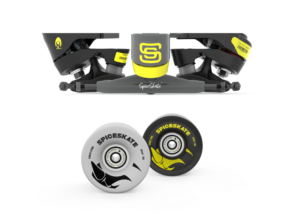 Complete Surfskate System and Wheelset for Custom Assembly