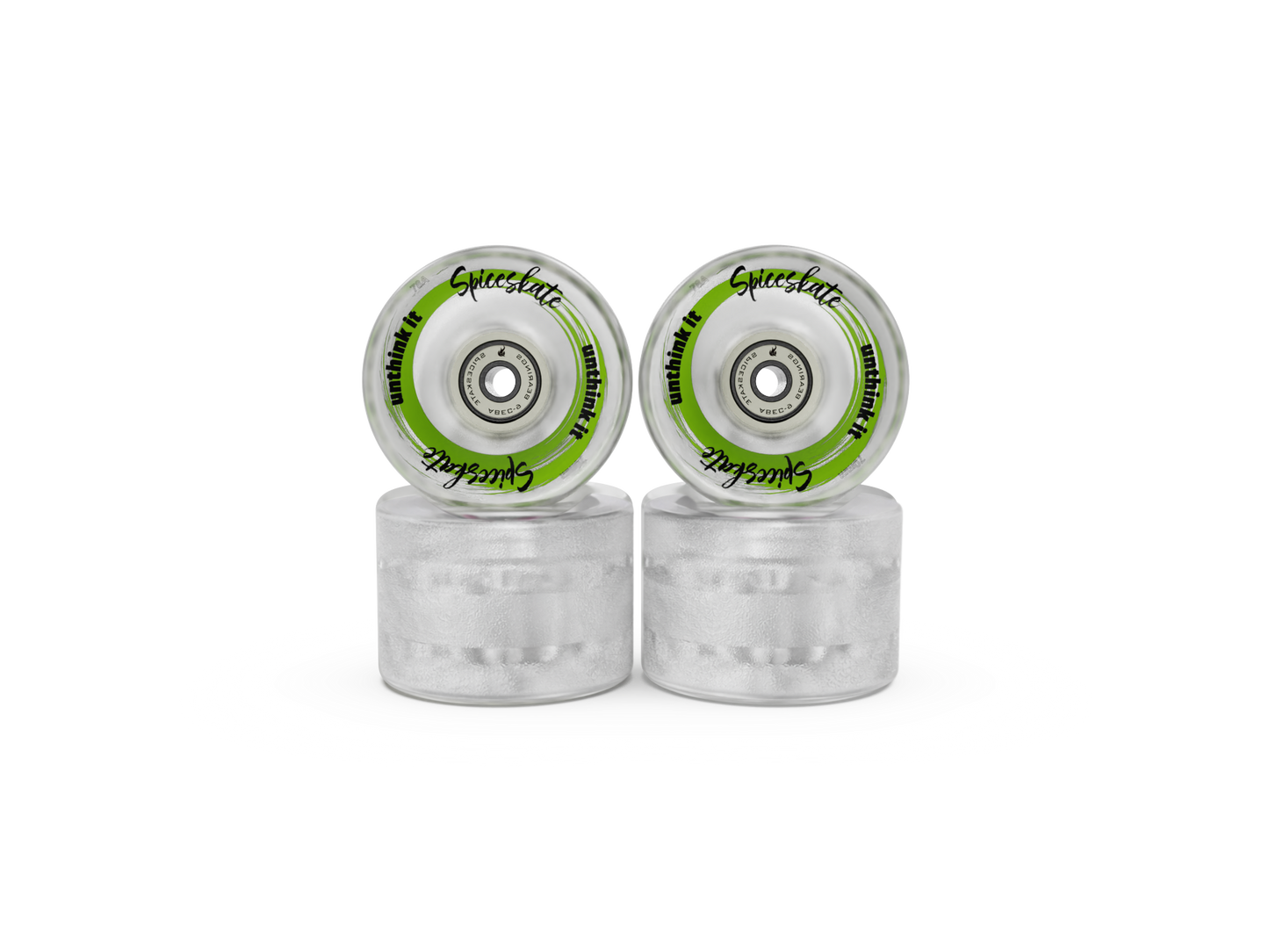 stone ground surfskate wheels 70mm with pre-broken-in surface for grip and slide control