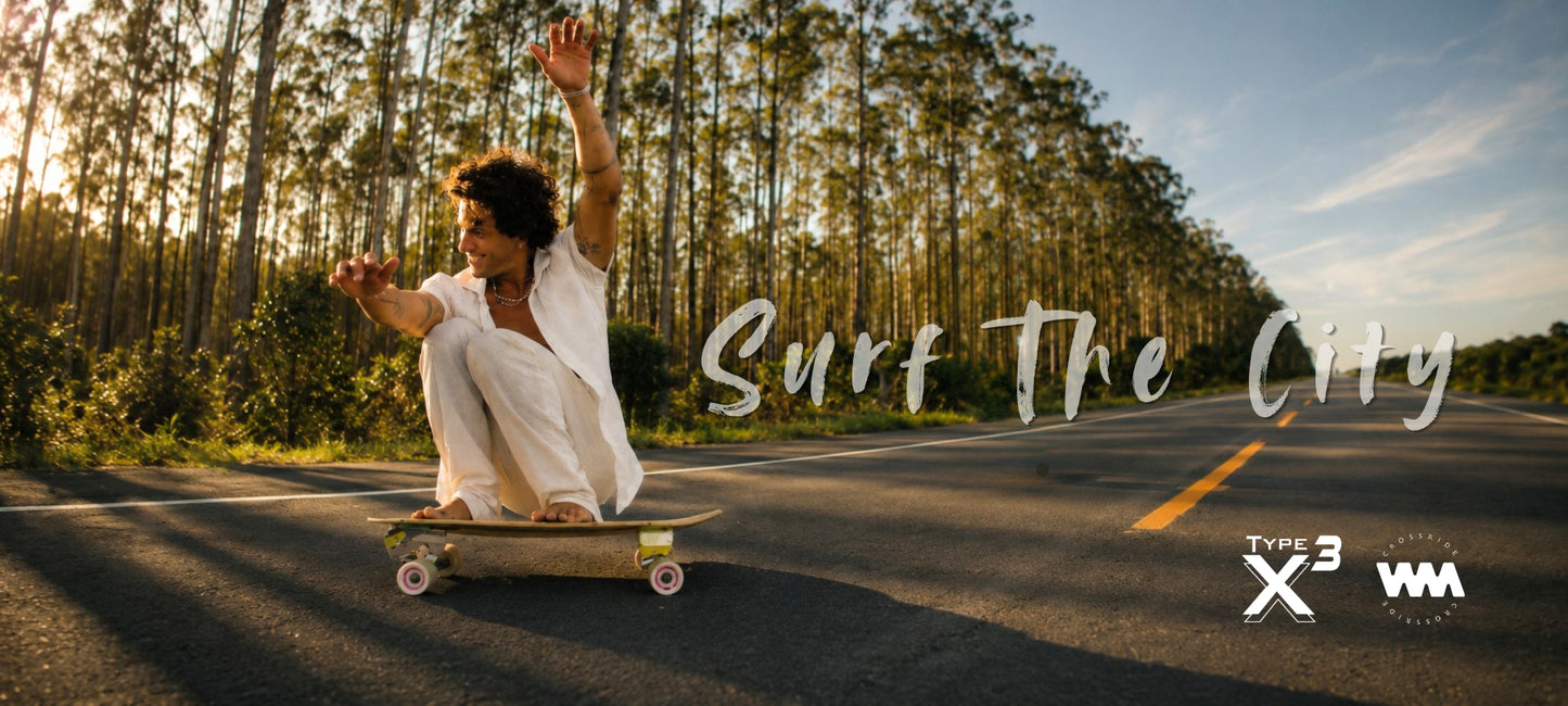 SpiceSkate Type X3 CrossRide beginner surfskate for city carving